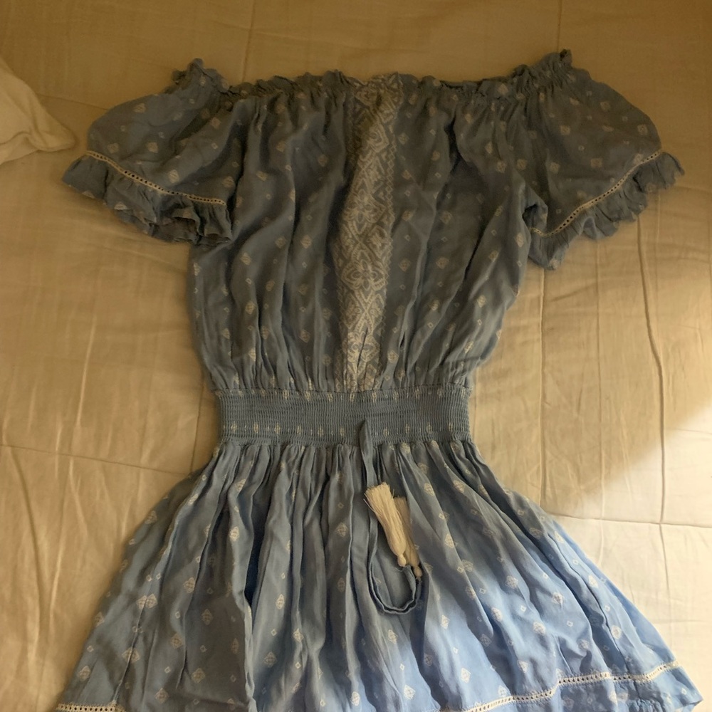 Blue and white beach dress